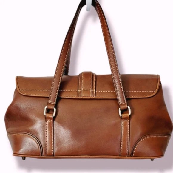 Coach '04 Hampton Hampton Leather  Small Brown Satchel - Picture 2 of 7